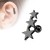czarna gwiazdka stal chirurgiczna kolczyk w chrząstce do ucha tragus helix piercing sklep