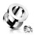 srebrne Tunele do uszu sklep 2.5mm odkręcany stal chirurgiczna 316L  piercing sklep