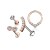 różowe złoto Zestaw 4szt Kolczyki do uszu chrząstki helix TRAGUS piercing sklep z kolczykami olsztyn stal chirurgiczna 316l
