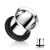 srebrny Tunel 20mm do ucha stal chirurgiczna 316L