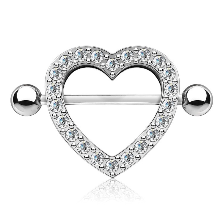 srebrny intymny damski kolczyk do sutka kryształki piercing studio przekłuwania olsztyn jaroty