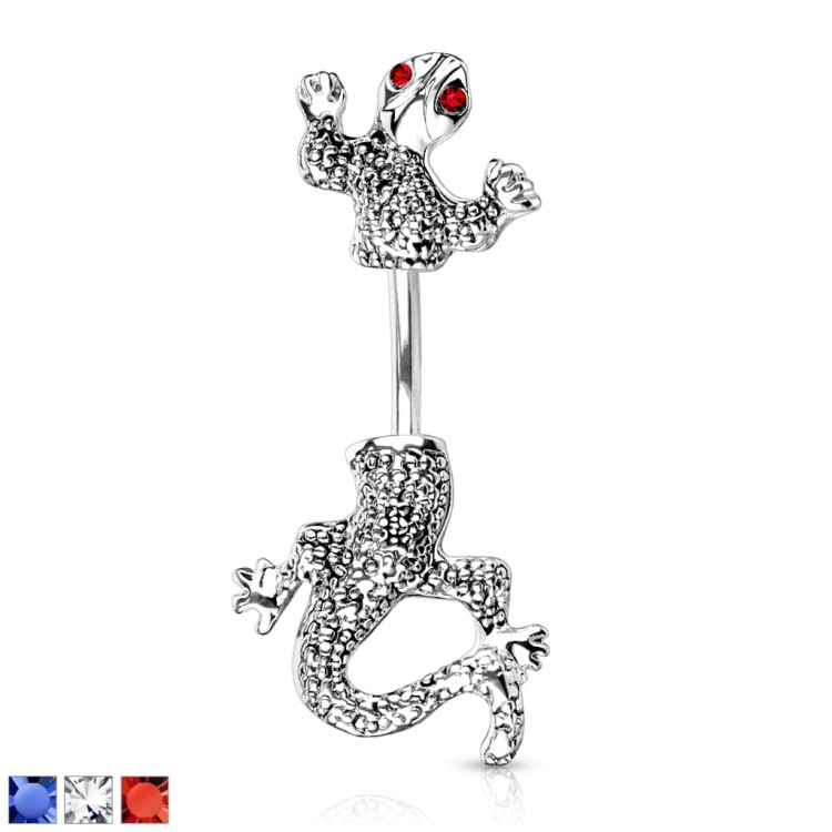 kolczyk w pępku jaszczurka brzucha piercing sklep