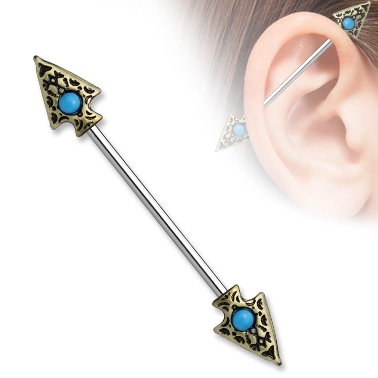 industrial tribal helix stal chirurgiczna kolczyk do ucha piercing
