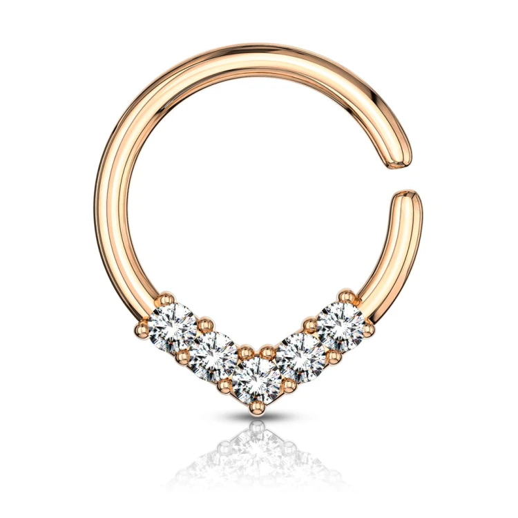 rose gold do chrząstki ucha helix Daith