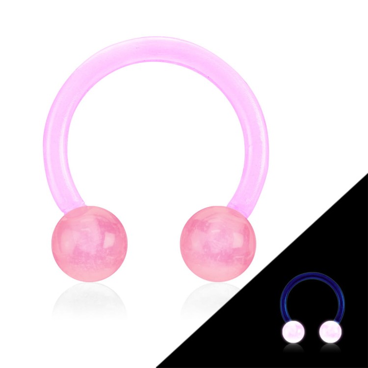 rózowy Nieuczulająca PODKOwa kolczyk do wargi ucha smiley septum piercing