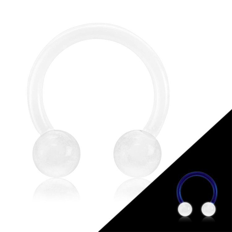 biały Nieuczulająca PODKOwa kolczyk do wargi ucha smiley septum piercing