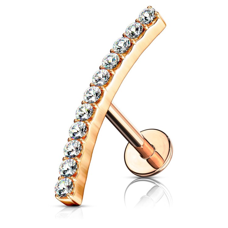 rose gold Kolczyk do chrząstki uszu piercing ucha