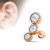 różowe złoto kolczyk w chrząstce piercing ucha kryształki TRAGUS piercing sklep