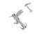 srebrny kolczyk ptaszek, kolczyk koliber, piercing warg, stal chirurgiczna 316L