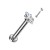 srebrny labret kolczyk do chrząstki ucha helix, rook, conch lobe