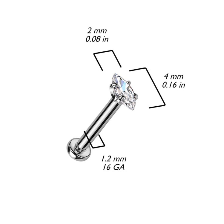 jak zmierzyć labret kolczyk do chrząstki ucha helix, rook, conch lobe