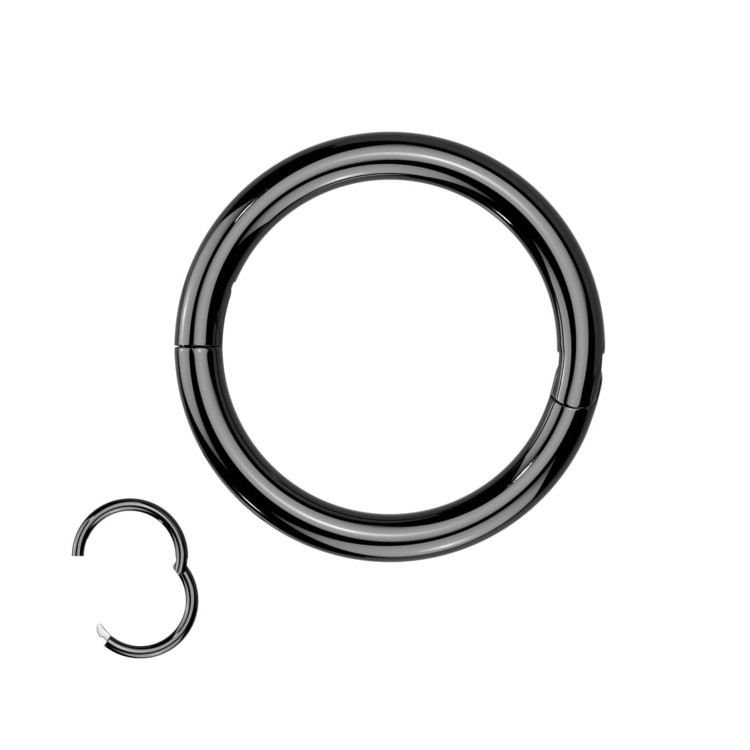 czarny piercing kółko tytan piercing septum, helix, tragus