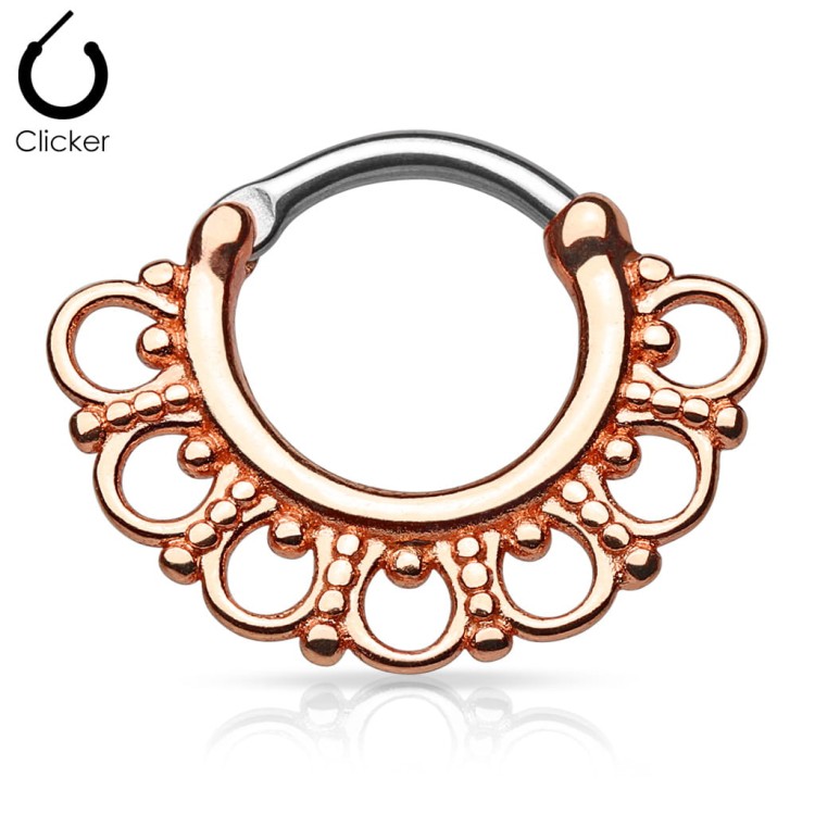 rose gold septum kolczyk do przegrody nosowej kółeczko w nosie ozdoba piercing sklep