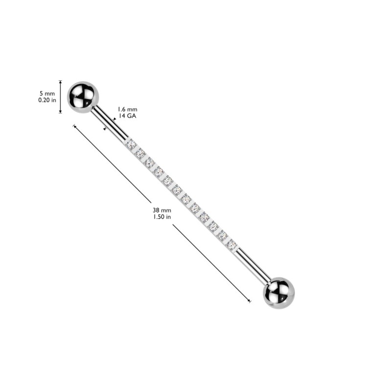 jak zmierzyć  industrial do ucha piercing