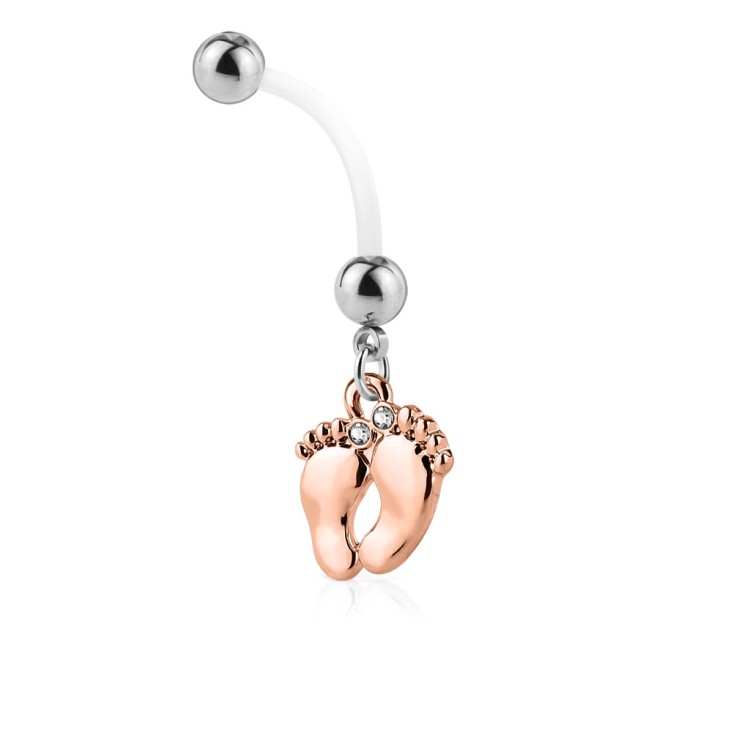 rose gold kolczyk ciążowy do brzucha sklep z biżuterią w pępku ptfe
