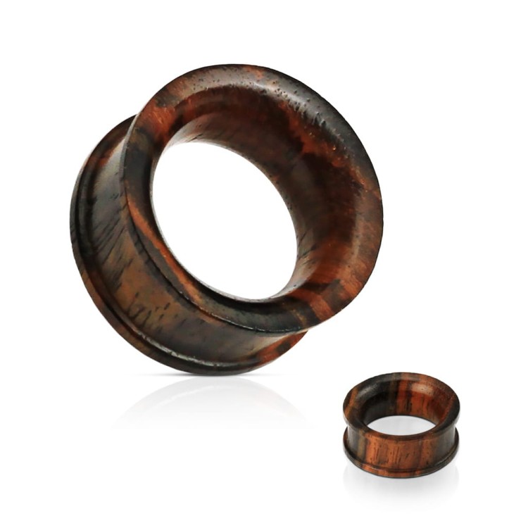 Podwójnie płaski, rozszerzany tunel organiczny Sono Wood Plug – naturalny styl i komfort dla Twoich uszu!