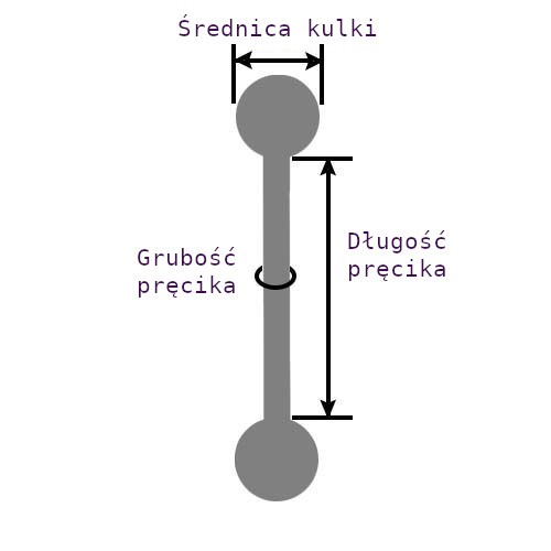 kolczyk do języka jak zmierzyć