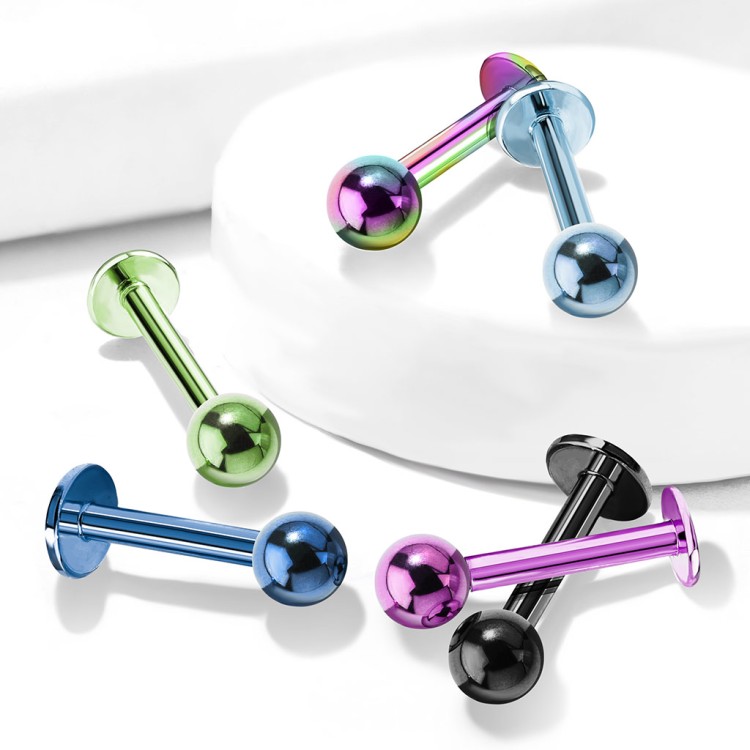 Kolczyk do wargi chrząstki w uchu helix tragus  vertical