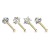 Zestaw 4x Kolczyk do nosa Nose Bone 0.8mm złoty