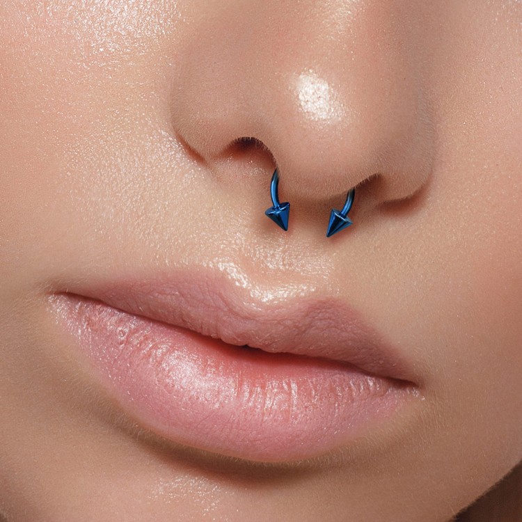 PODKOWA kolczyk Stożek podkówka piercing smiley septum