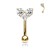 piercing do brwi z serduszkiem – elegancki blask cyrkonii