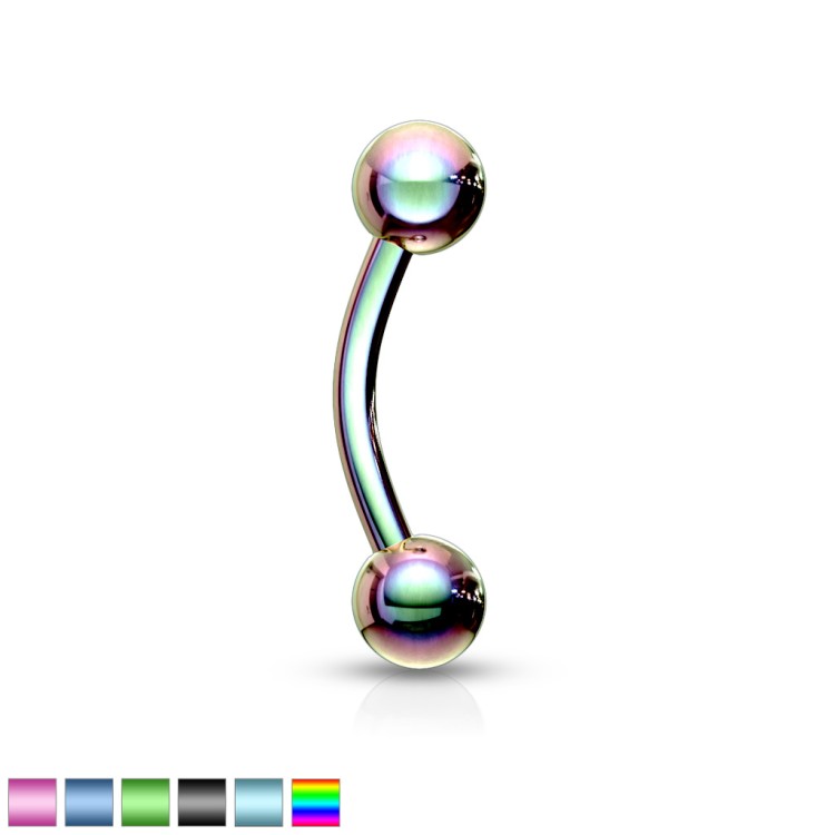 kolorowe kulki Kolczyk do BRWI smiley septum piercing