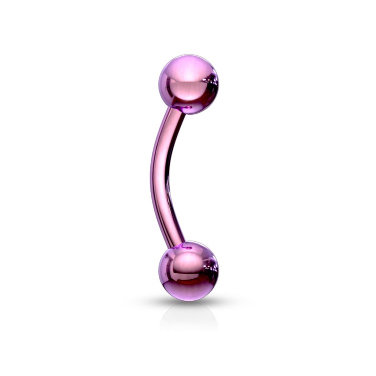 fioletowy kulki Kolczyk do BRWI stal chirurgiczna  smiley septum piercing sklep