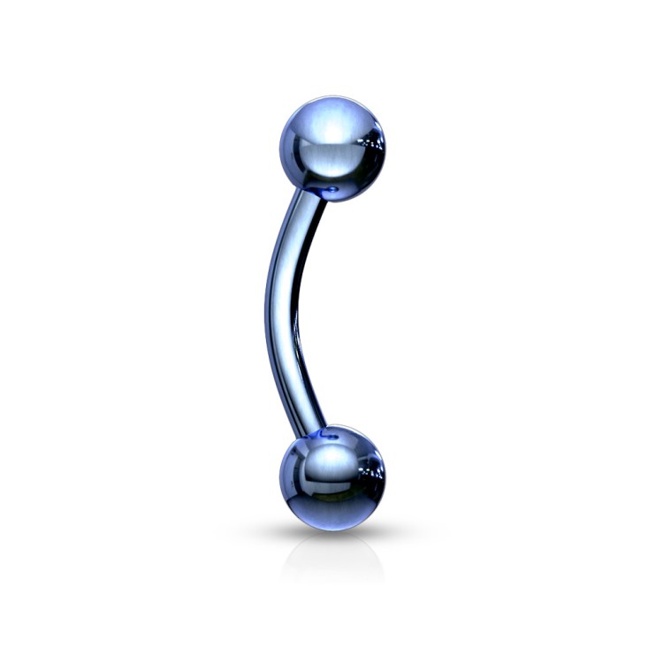 niebieski kulki Kolczyk do BRWI stal chirurgiczna  smiley septum piercing sklep