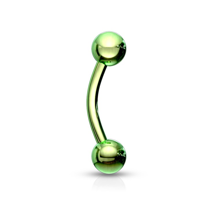zielony kulki Kolczyk do BRWI stal chirurgiczna  smiley septum piercing sklep
