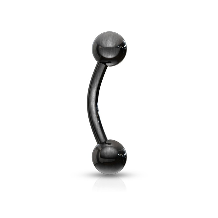 czarny kulki Kolczyk do BRWI stal chirurgiczna  smiley septum piercing sklep