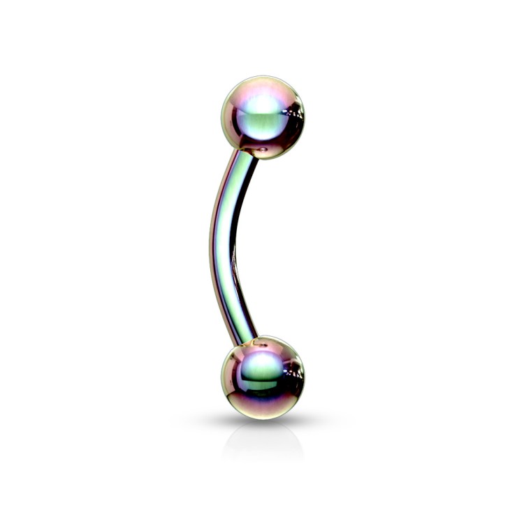rainobow benzynka  kulki Kolczyk do BRWI stal chirurgiczna  smiley septum piercing sklep