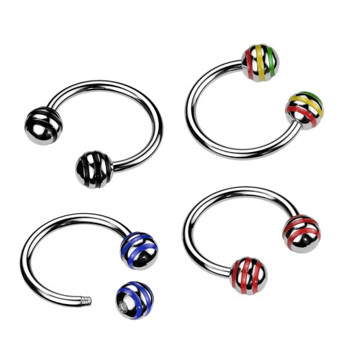 podkowa kolczyk do septum smiley wargi chrząstki rainbow jamajka