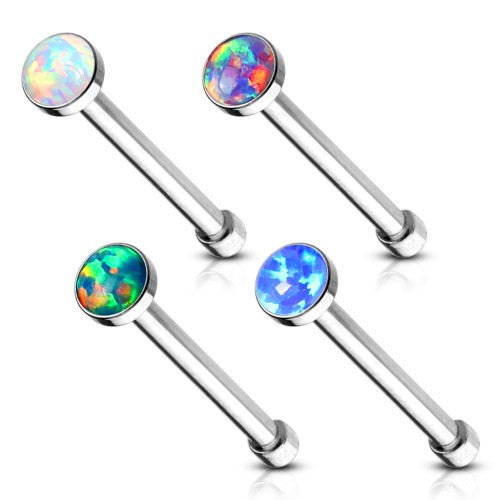 Elegancki zestaw 4 kolczyków do nosa typu bone ze stali chirurgicznej