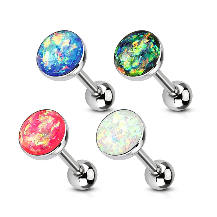 Zestaw 4 kolczyków do języka piercing stal chirurgiczna