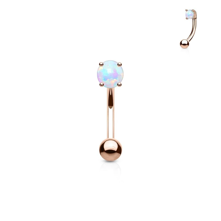 kolczyk-banan-opal-3mm-stal-chirurgiczna-brwi-daith rose gold