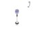 kolczyk-banan-opal-3mm-stal-chirurgiczna-brwi-daith fioletowy