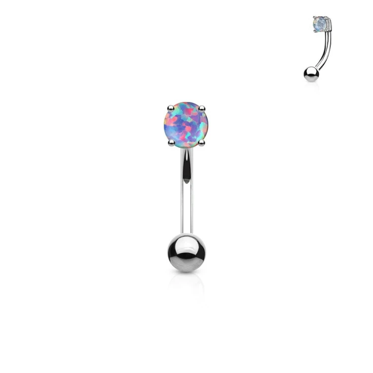 kolczyk-banan-opal-3mm-stal-chirurgiczna-brwi-daith fioletowy