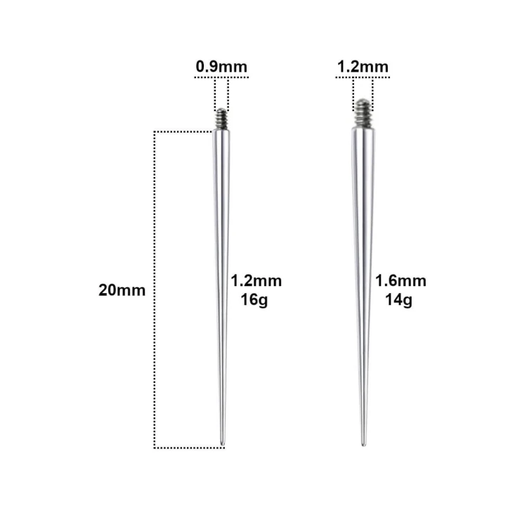 Pin do wprowadzania biżuterii insertion pin stal chirurgiczna 316L 20mm.jpg