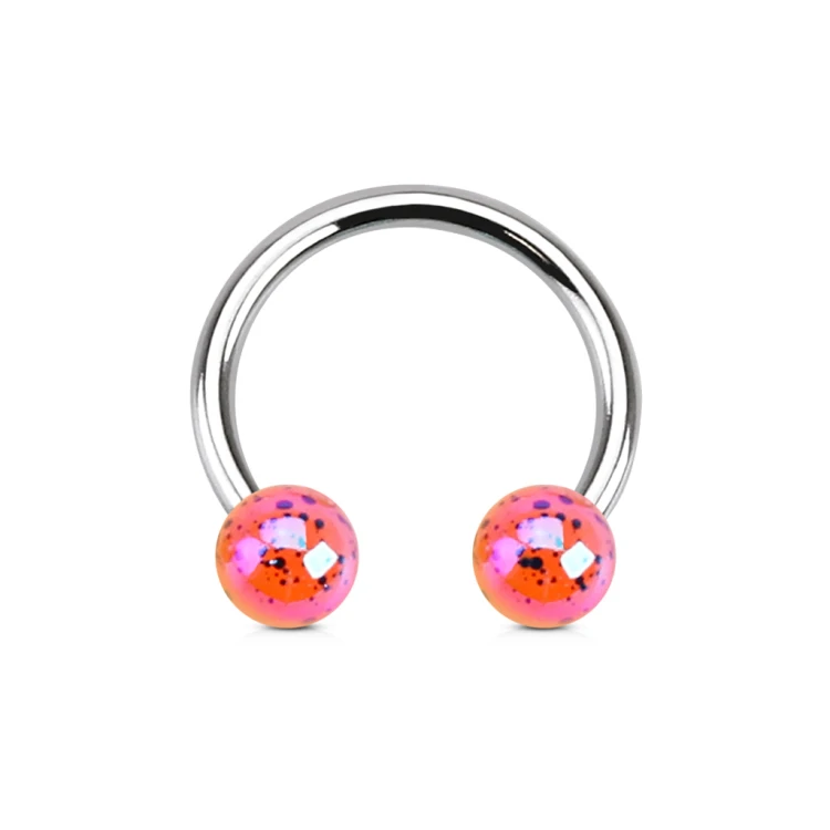 pomarańczowy piercing Kolczyk podkowa stal chirurgiczna septum helix lobe