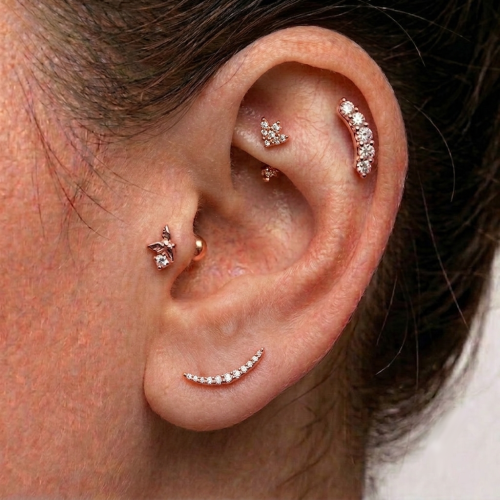 Kolczyk do ucha Rose Gold Stal Chirurgiczna 316L helix lobe.png