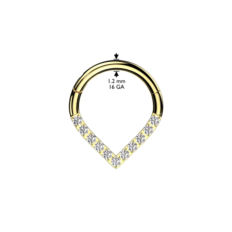jak zmierzyć Kolczyk Clicker piercing septum daith