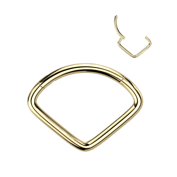 złoty Kolczyk Clicker piercing septum daith helix