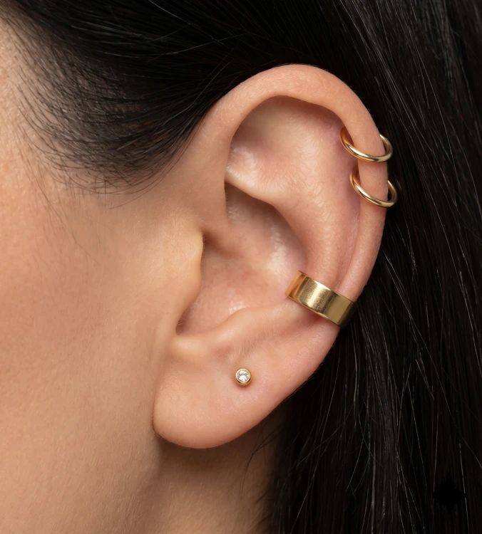 Kolczyk kółko do nosa na klik septum do ucha chrząstka piercing