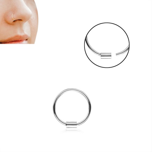 wholesale-silver-endless-nose-hoops-with-short-connection-tube-piercing