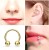 PODKOWA złota stal chirurgiczna septum helix kulki chrząstka ucha piercing.jpg