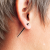 Rozpychacz do ucha mały cienki 1.6mm czarny prosty taper