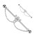 srebrny Kolczyk do piercingu industrial stal chirurgiczna 316L