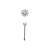 Kolczyk do Nosa Prosty z Cyrkonią 2mm Stal 316L Nose Bone 0.8mm