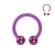 fioletowa Podkówka Bioflex do Septum Helix Smiley Daith 8mm
