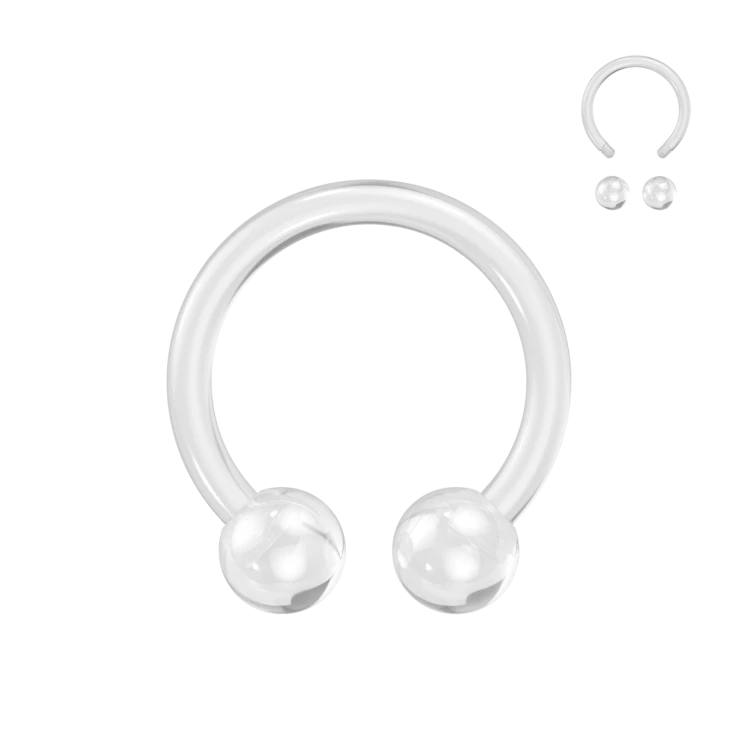 bezbarwna Podkówka Bioflex do Septum Helix Smiley Daith 8mm